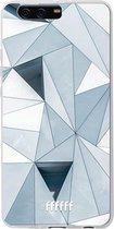 Huawei P10 Plus Hoesje Transparant TPU Case - Mirrored Polygon #ffffff