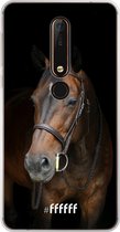 Nokia X6 (2018) Hoesje Transparant TPU Case - Horse #ffffff
