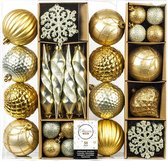 Decoris - Kerstballen - 50 stuks (Goud)