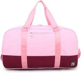 YLX Original Duffel tas. Reistas / weekendtas / sporttas. Licht roze en bordeaux rood. Recycled Rpet materiaal. Eco-friendly