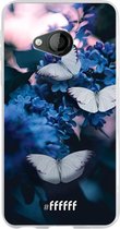 HTC U Play Hoesje Transparant TPU Case - Blooming Butterflies #ffffff