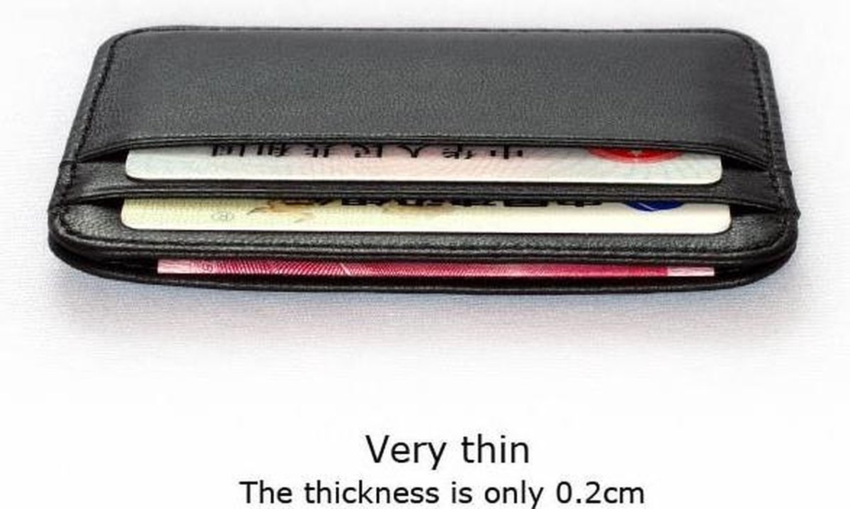 Slim Wallet - Minimalist Ultralight Durable Sleek Design - Black Lederen  Credit Card... | bol.com