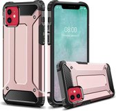 iPhone 12 Mini anti shock back cover - heavy duty hoesje - hybrid military grade armor case- rugged anti schok hoes - ROZE - EPICMOBILE