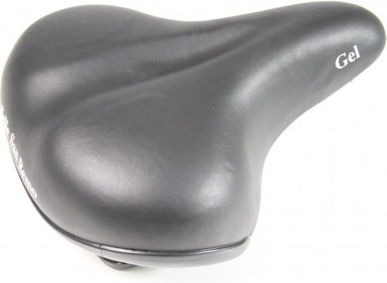 Selle Fietszadel Gel Unisex met Strop - Zwart - San Remo