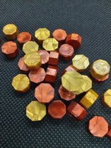 SET: Waxzegels / Lakzegels voor het maken van een lakstempel - Goud/Rood Kerst!