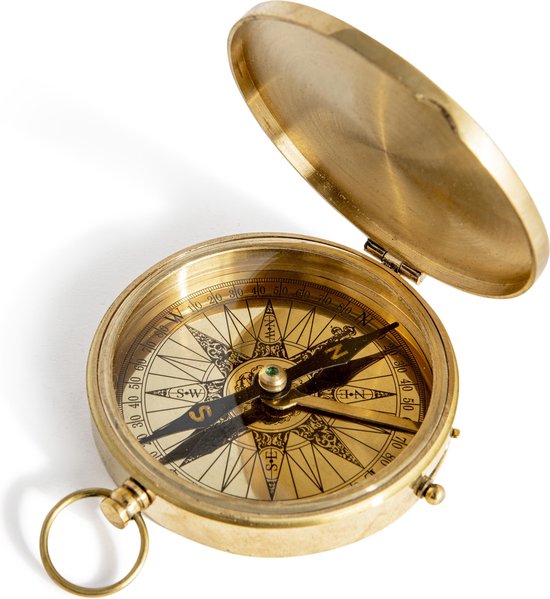 Authentic Models Zakkompas "Pocket Compass" - Vintage Kompas -1,5 x 10 x  8.5 cm | bol.com