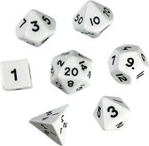 Polydice set 7 stuks - Polyhedral dobbelstenen set  | dungeons and dragons dnd dice| D&D  Pathfinder RPG |  Wit