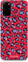 Samsung Galaxy S20 Plus hoesje TPU Soft Case - Back Cover - Luipaard / Leopard print / Rood