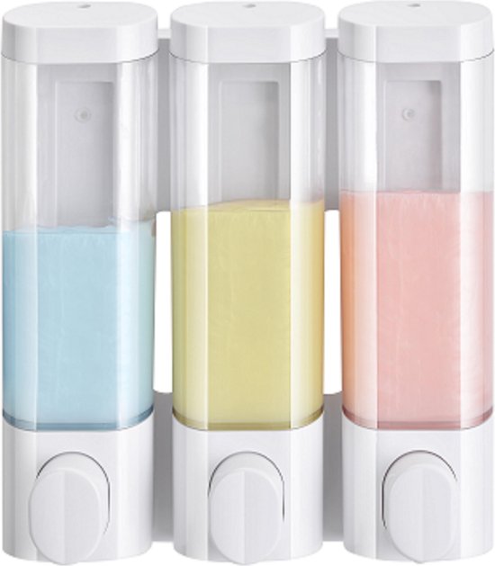 Jotrie Zeepdispenser - Wandmontage amber glas - 300ml - Voor aan de muur