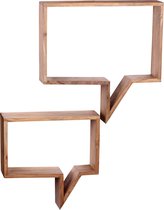 Pippa Design 2 kubus wandplanken - acacia hout