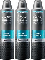 Dove Men + Care Deodorant Spray Clean Comfort - Voordeelverpakking 3 x 150 ML