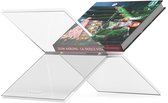 Boekenstandaard Qeizer® - Plexiglas Boekenhouder XL - Voor Koffietafelboeken - Modern Design - Transparant - Bookholder - Bookstand - Book Holder