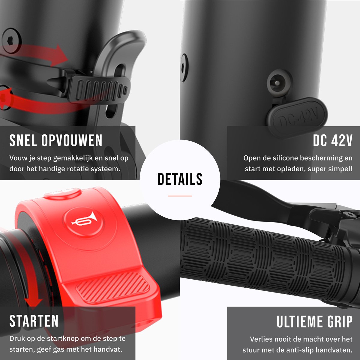 Doogo X8 Elektrische Step – E-Scooter - Voor Volwassenen – Afneembare  batterij – 10 | bol.com