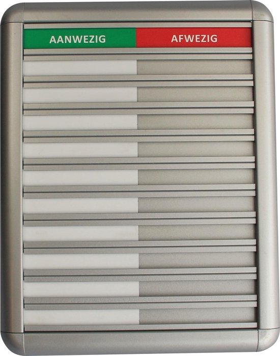 Foto: Combicraft aluminium aanwezigheidsbord 10 personen