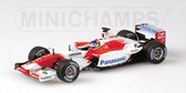 The 1:43 Diecast Modelcar of the Toyota Panasonic Racing TF103 #21 of 2003. The driver was C. Da Matta. The manufacturer of the scalemodel is Minichamps.This model is only online available