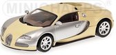 The 1:43 Diecast Modelcar of the Bugatti Veyron Edition Centenaire of 2009 in Beige & Chroom. This scalemodel is limited by 1008pcs.The manufacturer is Minichamps.This model is only online available.