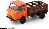 De 1:43 Diecast Modelcar van de Volkswagen Basis Transporter Truck van 1973 in Orange. Dit model is beperkt door 333pcs. De fabrikant van het schaalmodel is AutoCult.Dit artikel is alleen online beschikbaar.