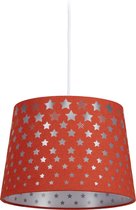 Relaxdays kinderlamp sterren - hanglamp ster - pendellamp kinderkamer - rond - E27 fitting - rood