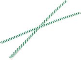Sluitclip 152x4mm Papier Wit/Groen gestreept - 1.000 st
