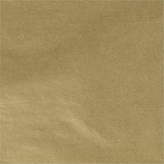 Papier de soie, feuille 50x70 cm, 14 gr, or, 6flles