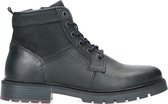 Sacha - Heren - Zwarte leren veterboots - Maat 44