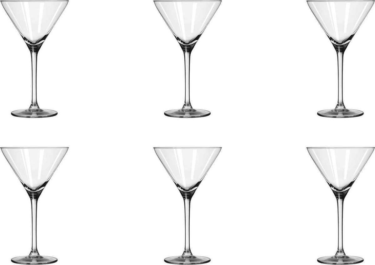 Royal Leerdam Cocktail martini glazen - 6x stuks - 260 ml - glas - Cocktail glazen