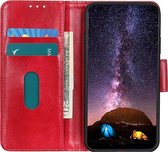 Sony Xperia 5 II hoesje - Wallet bookcase - Rood - GSM Hoesje - Telefoonhoesje Geschikt Voor: Sony Xperia 5 II