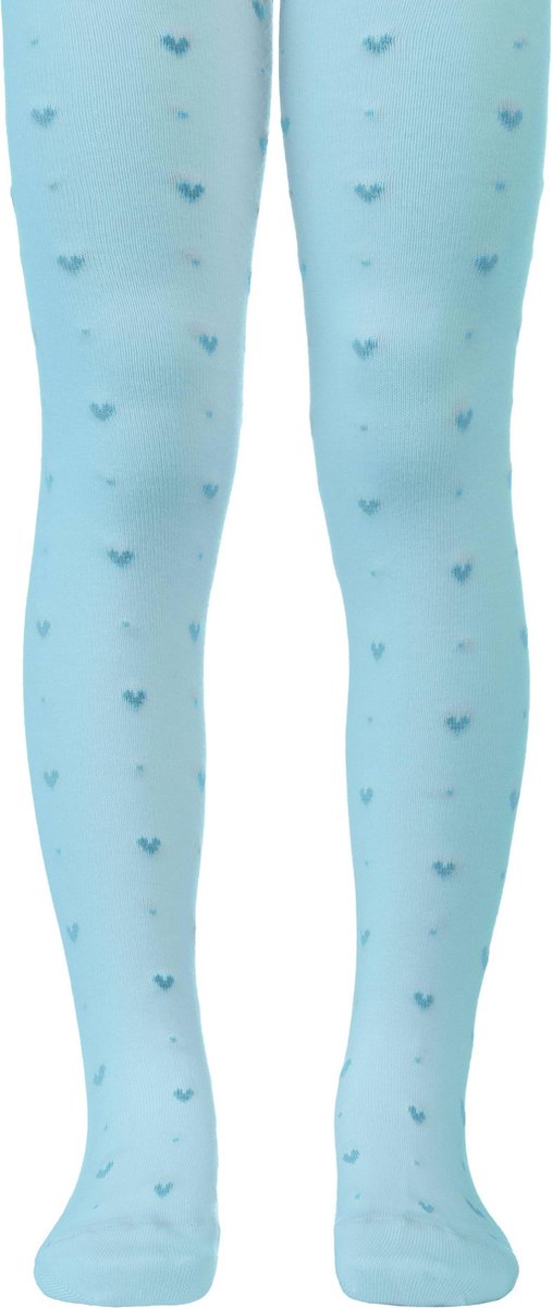 2-PAAR Kinderenmaillot hartjes patroon (geweven), blauw, 116/122.