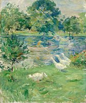 Berthe Morisot, Meisje in een boot met ganzen, 1889 op aluminium, 70 X 105 CM