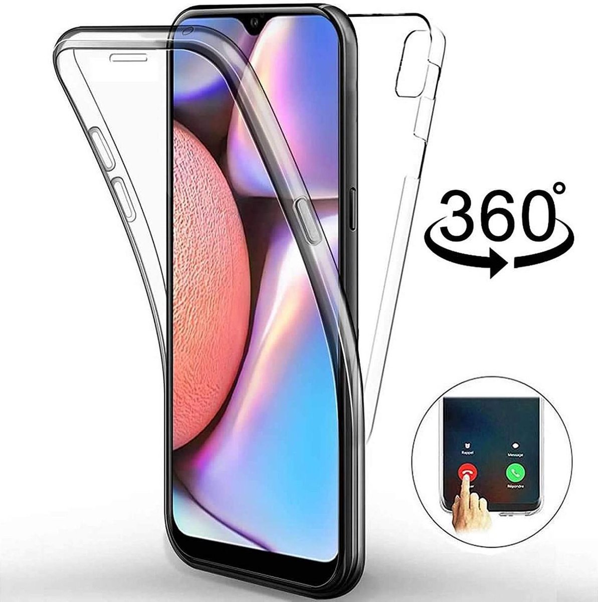 BixB 2 in 1 Siliconen TPU hoesje Case 360 Graden voor Samsung Galaxy A10S