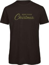 Kerst t-shirt wit - Merry fuckin' Christmas - soBAD. | Kerst t-shirt soBAD. | kerst shirts volwassenen | kerst t-shirts volwassenen | Kerst outfit | Foute kerst t-shirts
