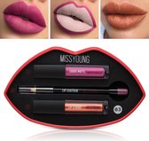 Joya Beauty® Lipliner & Lip Gloss mat & glans | Lip Kit | Lipkit | Lipstick & Lipliner set | Kleur 3: Purple with a pop