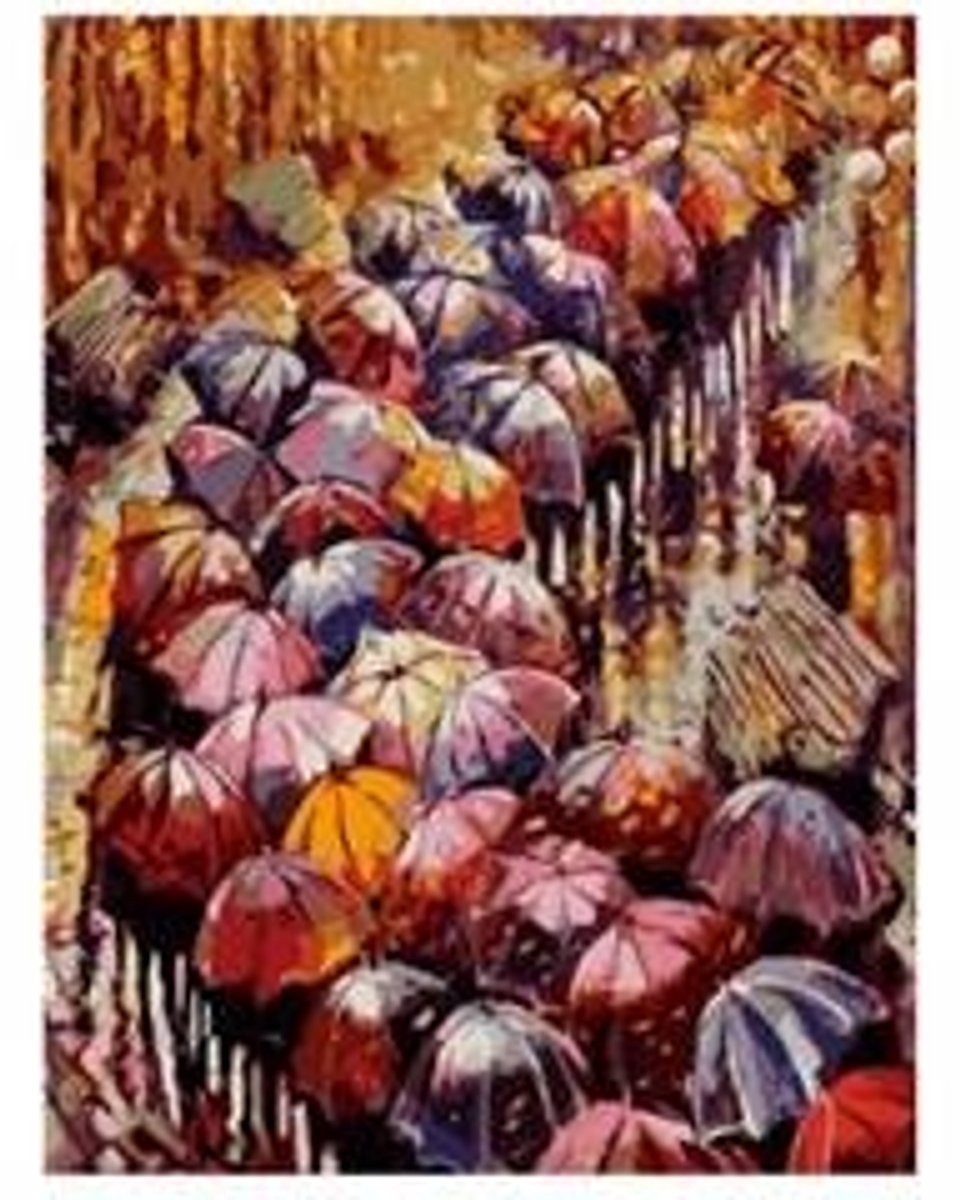 Protsvetnoy Paint by Numbers | Autumn Umbrellas - MG2116E
