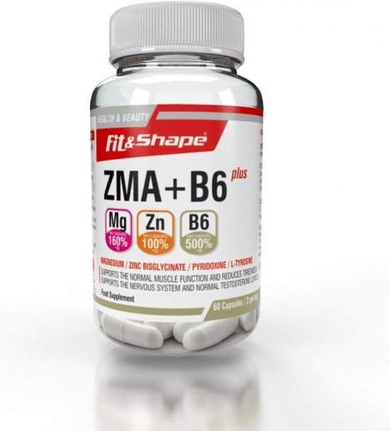 Fit&Shape ZMA +B6 (Zink+Magnesium&B6) formule met zink bisglycinaat
