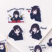 Mix van 40 Menhera-Chan Anime Cartoon Stickers