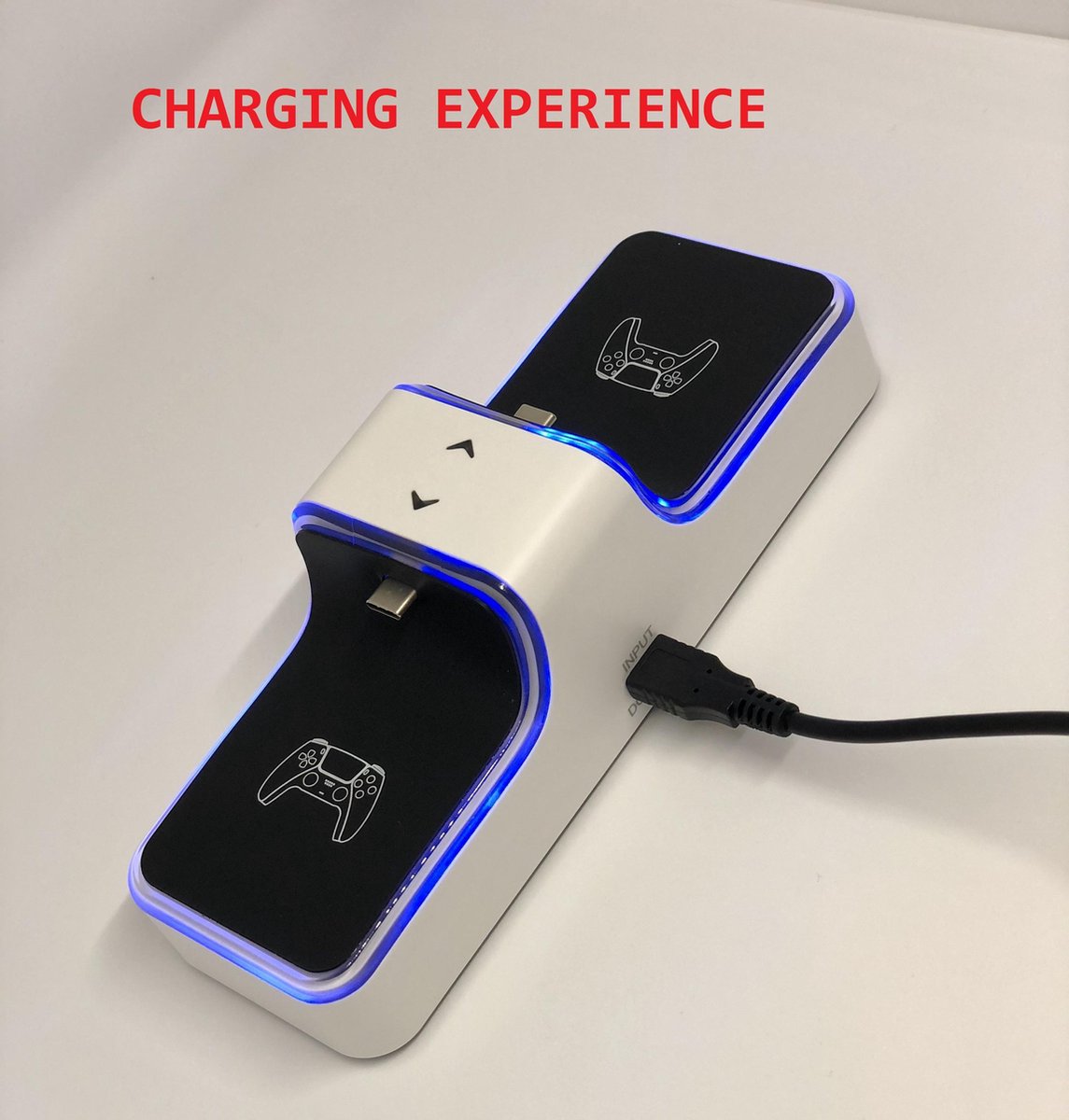 PS5 Controller Dubbel Laadstation, Voor Maximaal Twee PS5 DualSense Controllers Met Laadindicator En Usb C Oplaadkabel