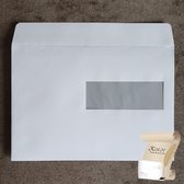 C5 Envelop met venster rechts (162 x 229 mm) - 80 grams met stripsluiting - 500 stuks
