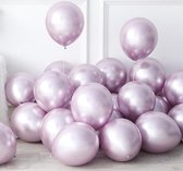 Chrome Ballonnen Lila / Licht paars / Mauve - DH collection | Effen | 9 stuks | Baby Shower - Verjaardag - Geboorte - Wedding - Birthday - Party - Feest - Huwelijk