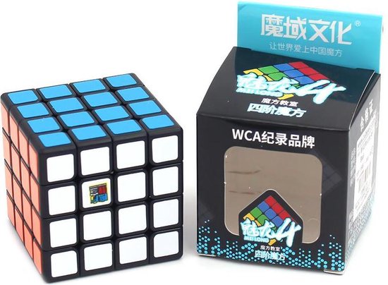 Thumbnail van een extra afbeelding van het spel MoYu 4x4 speedcube - zwart - draai puzzel - puzzelkubus - magic cube - inclusief verzendkosten