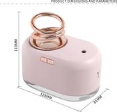 300ml Ultrasonic Air Humidifier | Double Ring | Led Night Lamp | Luchtbevochtiger | Roze