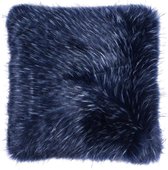 Pad faux fur sierkussenhoes Denim blue - 45x45 cm