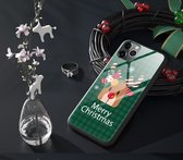 Hoesje mobiele telefoon kerst, groen met rendier Iphone 7/8/SE