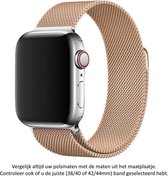 Horlogebandje geschikt voor Apple Watch - Maat 38mm - Champagnekleur - Geschikt voor Apple Watch - Milanese stijl Case Armband - Polsband - Hip horlogebandje