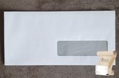 EA5/6 Envelop met venster rechts (110 x 220 mm) - 80 grams met stripsluiting - 500 stuks