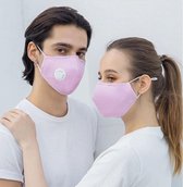 Herbruikbaar Mondmasker met filter |  mondkapje wasbaar | inclusief  1 PM2.5 filter | OV-Mask Pink | mode masker | stoffen mondkap |