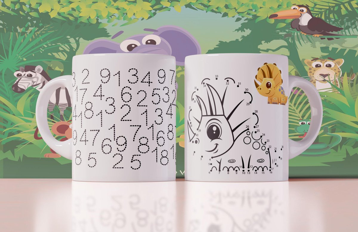 Mok om te kleuren Dino/Dinosaurus