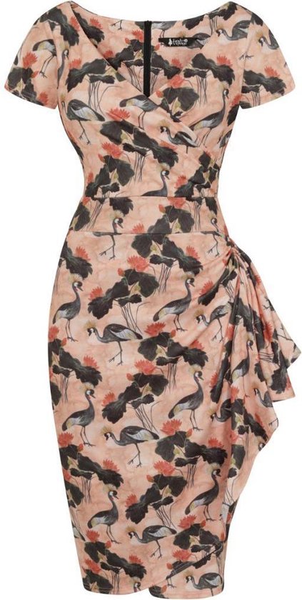 Lady V Elsie Pencil Dress Watercolour scenes 3XL UK 20 | bol