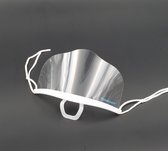 Transparant mondkapje voor niet-medisch gebruik - Face Shield - Gelaatsmasker XL (10 stuks) - Nieuw design - Gratis Ear saver