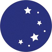 Sterrenhemel vilt onderzetters  - Donkerblauw - 6 stuks - ø 9,5 cm - Kerst onderzetter - Tafeldecoratie - Glas onderzetter - Woondecoratie - Tafelbescherming - Onderzetters voor gl