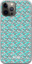 iPhone 12 Pro Max Hoesje Transparant TPU Case - Minecraft - Diamonds! #ffffff